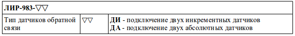 Код заказа контроллера движения ЛИР-983